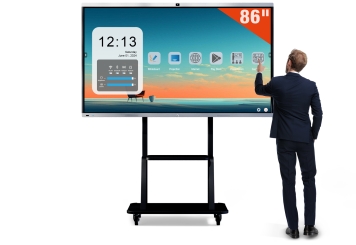 Pizarra digital IWBT-86, 86 in pantalla táctil con carro, TecMaschin 