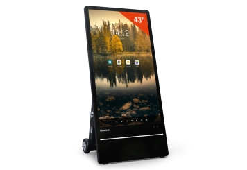 Tótem digital de exterior con batería DAO-LCD43E, 43 in con batería, Android 13, TecMaschin 