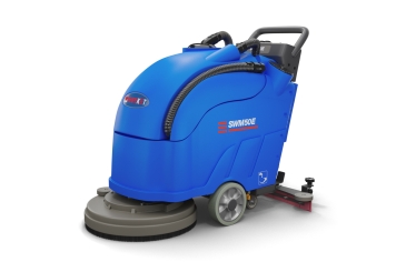 Máquina fregadora-limpiadora SWM50E con batería 2.200 m²/h, diámetro del cepillo 490 mm, wipeket 