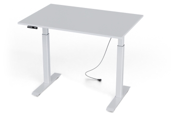 Escritorio eléctrico ajustable en altura en blanco MILLA120, 1.200 mm x 800 mm 