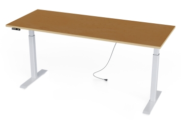 Mesa de trabajo con ajuste de altura eléctrico, tablero multiplexado 2.000 mm x 800 mm, 80 kg capacidad de carga 