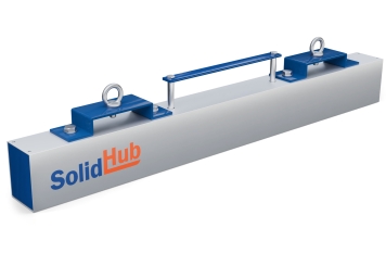 910 mm Escoba magnética GMB91/20 para carretilla elevadora, carga máx. 20 kg, SolidHub 