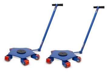 2 x chasis rodante giratorio TFW-L6000, carga máx. 6.000 kg, giratorio 360°, incl. barra de tracción, SolidHub 