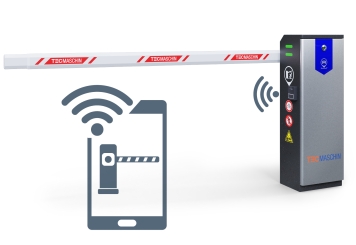 Barrera eléctrica automática, bloqueo de aparcamiento ES3500-A con control mediante aplicación y protección contra colisiones, TecMaschin 