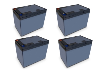 4 x Batería para AKM80-1, 12 V / 58 Ah, wipeket