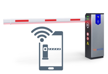 Barrera eléctrica automática, bloqueo de aparcamiento ES3500-A con control por aplicación y iluminación LED, TecMaschin 