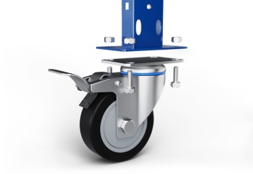 2,3 m mobile storage rack LR2000 / 80 cm deep / 2.140  - 2.540 mm high / 3 levels / rack layer Wood 