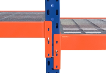 1,2 m mobile storage rack LR2000 / 80 cm deep / 1.740  - 2.140 mm high / 5 levels / rack layer Galvanised mesh 