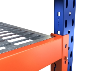 1,2 m mobile storage rack LR2000 / 80 cm deep / 1.740  - 2.140 mm high / 5 levels / rack layer Galvanised mesh 