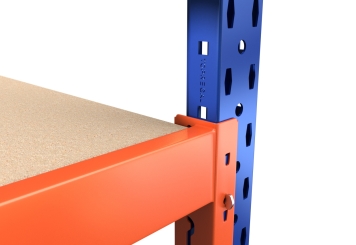 2,3 m mobile storage rack LR2000 / 80 cm deep / 2.140  - 2.540 mm high / 3 levels / rack layer Wood 