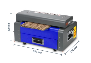 Cardboard shredder KS425, cutting width 425 mm, 550 mm x 300 mm x 270 mm, TecMaschin 