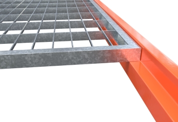 1,2 m mobile storage rack LR2000 / 80 cm deep / 1.740  - 2.140 mm high / 5 levels / rack layer Galvanised mesh 